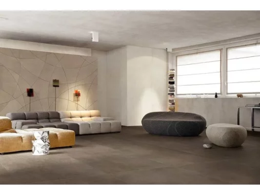 Piastrella effetto cemento marrone 40x80 Moka Florim