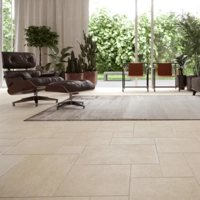 Piastrella effetto pietra sabbia 40x60 Tortora Herberia