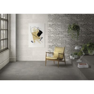 Piastrella effetto cemento chiaro 30x90 Ice Mariner