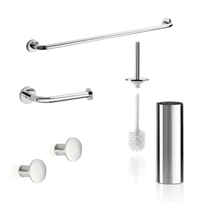 Inda One Kit Accessori Bagno Cromo
