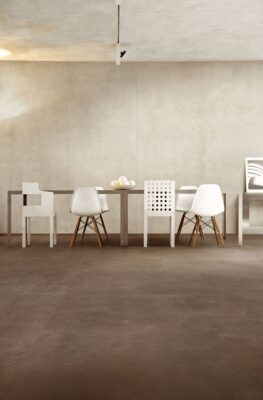 Piastrella effetto cemento avorio 120x120 Ivory Florim