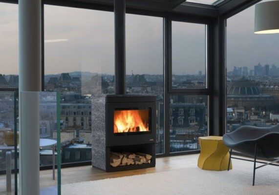 Stufa a Legna Palazzetti Nicole 9,1 kW con Vano Aperto