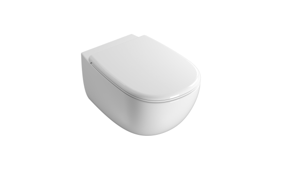 Vaso sospeso Globo Daily DNS02BO in ceramica con tecnologia SENZABRIDA®. Design moderno, installazione a parete e scarico efficiente per bagni contemporanei.